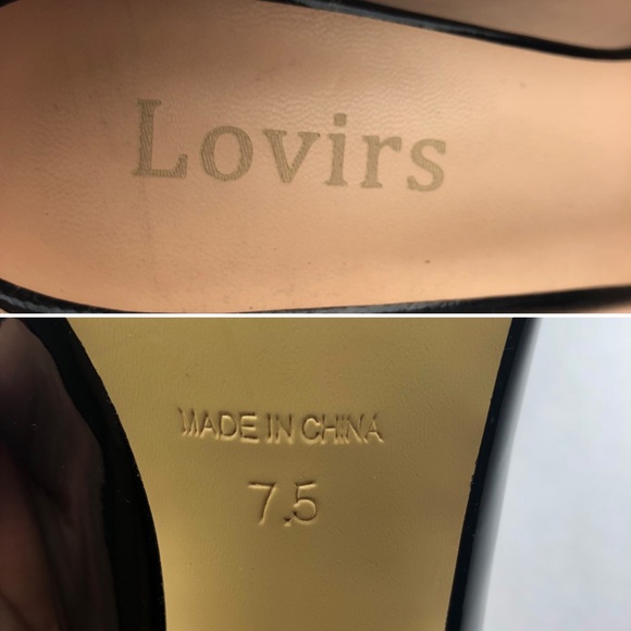 Lovirs Pointed Toe Black Stiletto Heels, 7.5 - Picture 7 of 8